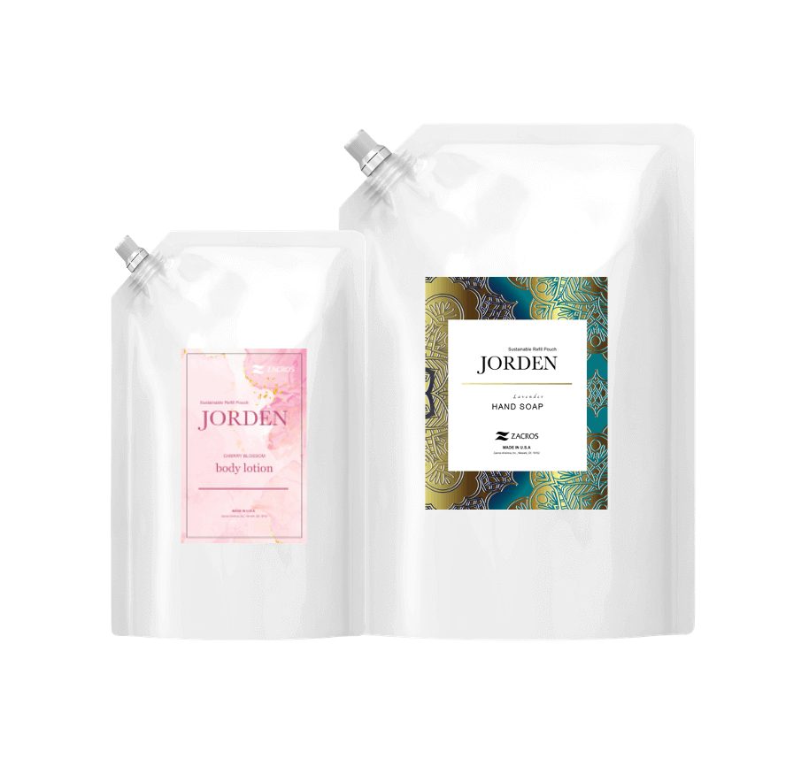 Spouted pouches with custom labels